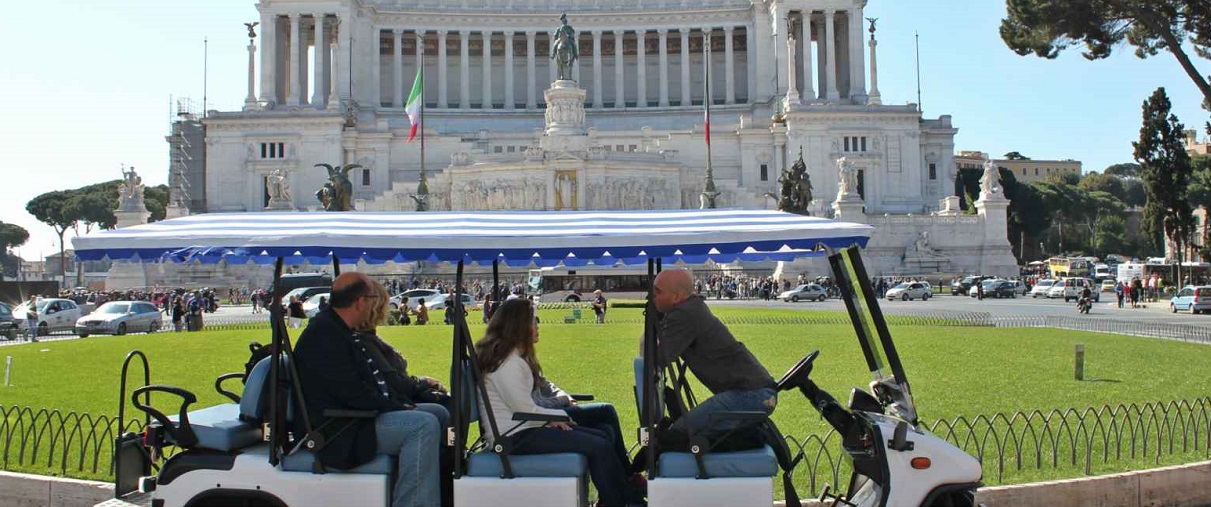 Rome Golf Cart 3 Hour Private Tour